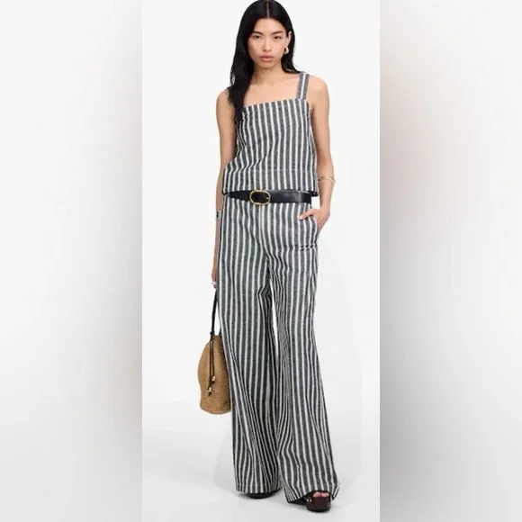 Madewell Squareneck Top in Linen Blend
Stripe - Picture 5 of 9